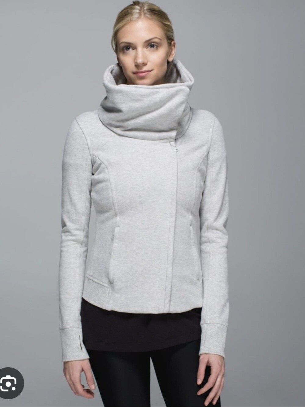 Lululemon Athletica Karmacollected Jacket High Neck Heathered Grey Size 8